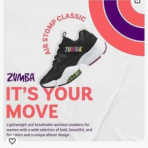 ZUMBA Women’s Air Stomp Classic Athletic Shoes, Dance Sneakers. Sz 10 Worn Once.